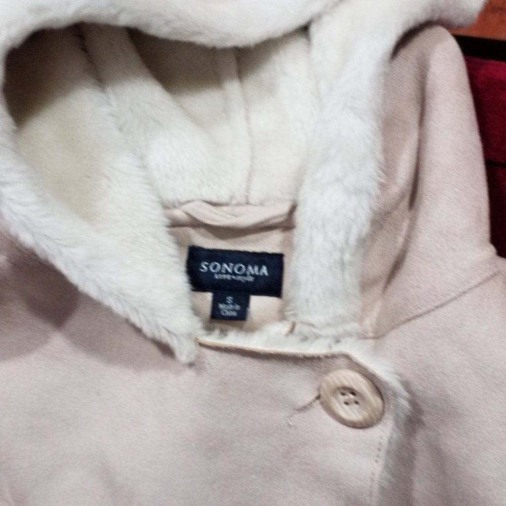 Sonoma Jacket Hooded Cream Colour Women Size S - Picture 4 of 5
